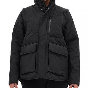 Women's Black Quilted Puffer Jacket